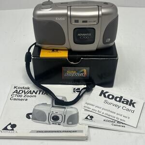 Kodak 35mm Advantix C700 APS Point & Shoot Film Camera w/ Box WORKS - NO BATTERY